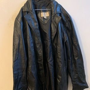 Black leather jacket